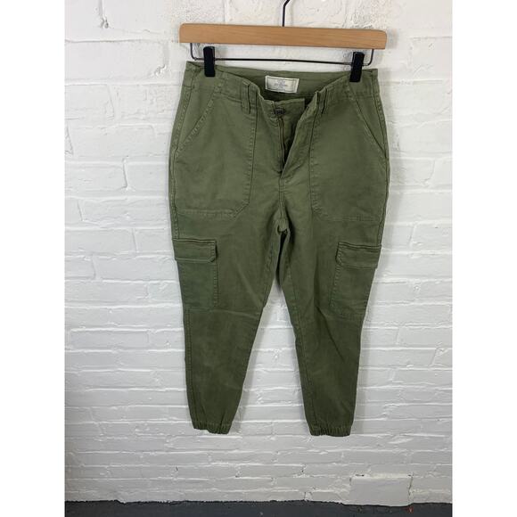 Fatface Women's Comfort Stretch Hythe Cargo Trousers Slim Fit Green Size 6 - Picture 2 of 9